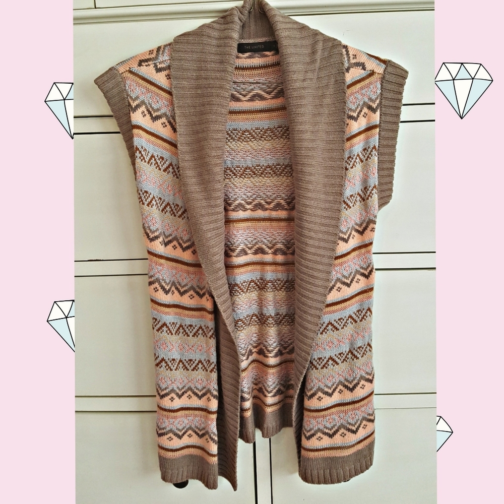The Limited Wool Soft Tie Back Sweater Vest